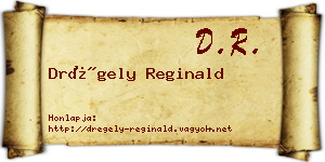 Drégely Reginald névjegykártya